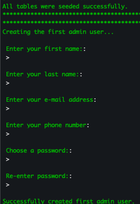 WEB Interface User Creation